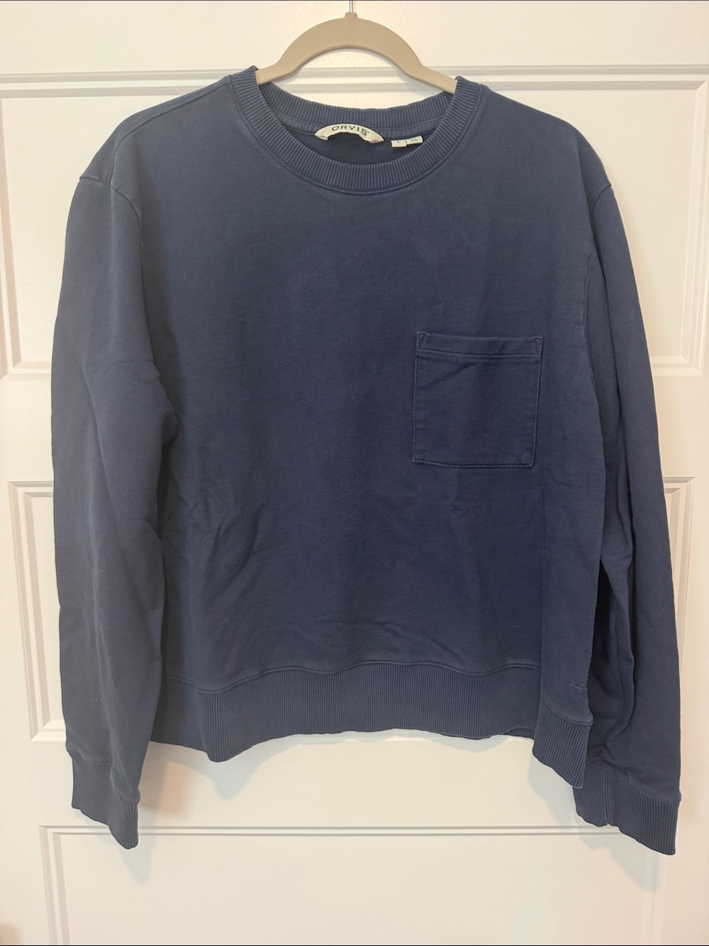 Orvis Women’s Navy Crewneck Pocket Pullover